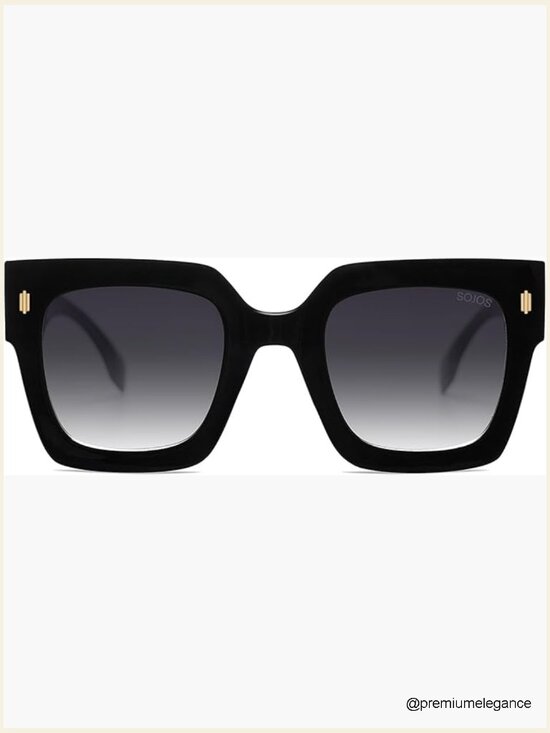 Vintage Oversized Square Sunglasses for Women Retro Large UV400 Protection